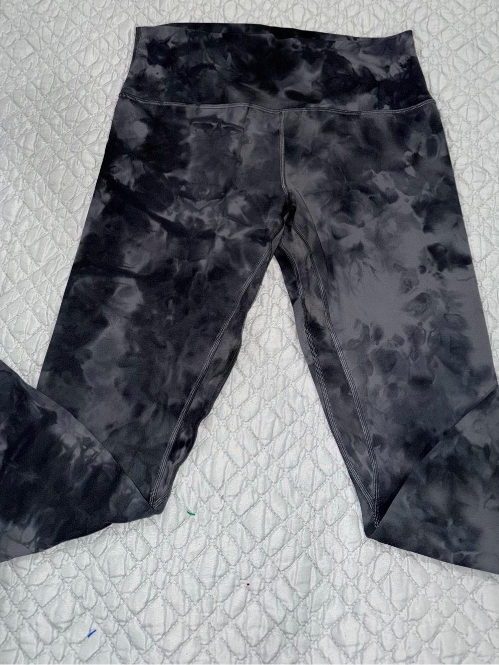 Authentic Lululemon Align Crop Leggings Women’s Sz 12 Gray Graphite Tie Dye Yoga